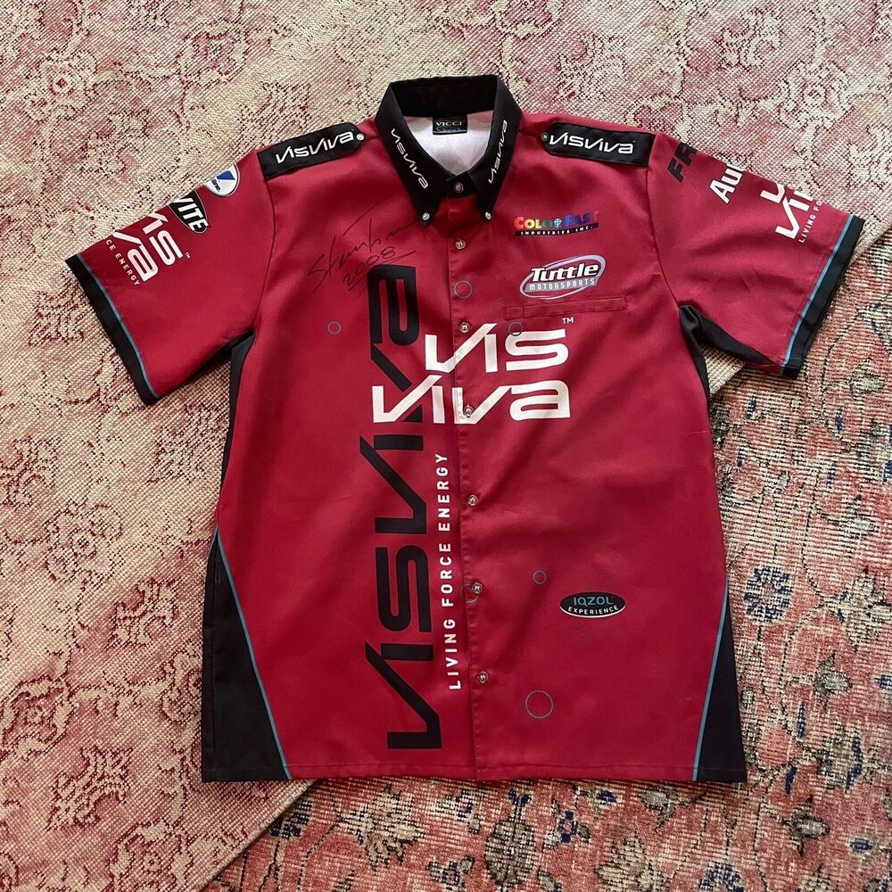 Signed NHRA Steve Torrence TUTTLE MOTORSPORTS WORN Crew Shirt Jersey NITRO S